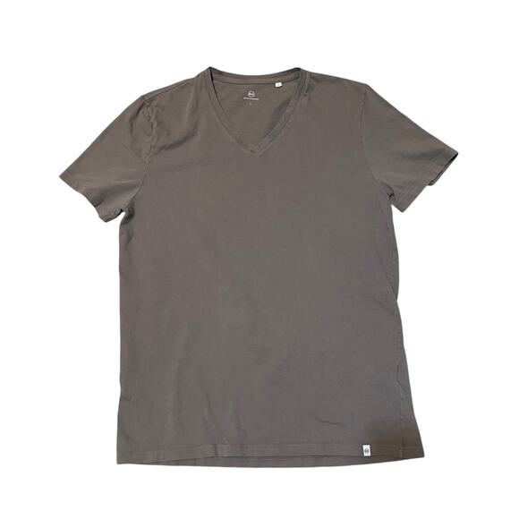 AG Adriano Goldschmied Brown Short Sleeve V-Neck Casual T-Shirt Men’s Size Large - Picture 1 of 7